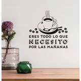 Vinilos Decorativos Frase Cafeterias Taza De Cafe Frase