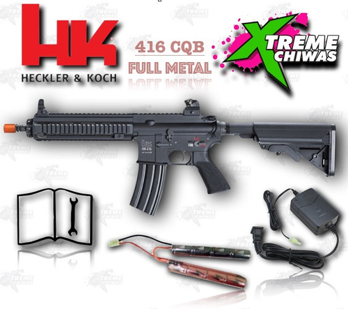 Marcadora Airsoft Electrica Hk 416 Cqb Full Metal 6mm Xtreme