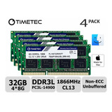 Memoria Ram 32gb Timetec Hynix Ic Kit(4x8gb) Compatible Para Apple Late 2015 iMac 27-inch W/retina 5k Display Ddr3l 1866