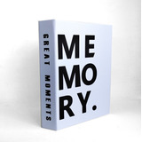 Caixa Livro Decorativa Grande 31x23,5x5cm -  Memory Branco