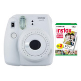 Cámara Fujifilm Instax Mini 9, Blanco Ahumado, Con Paquete D