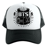 Gorra Tipo Trucker Negra Bts K-pop