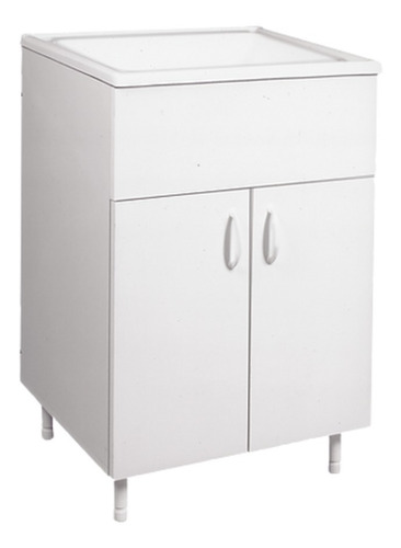 Mueble De Lavadero Amube Trento 57x83 Cm Blanco Melamina