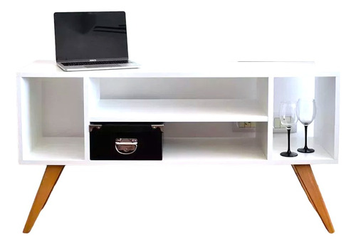 Mesa Modular Tv Auxiliar Apoyo Madera Mueble Living Nordica