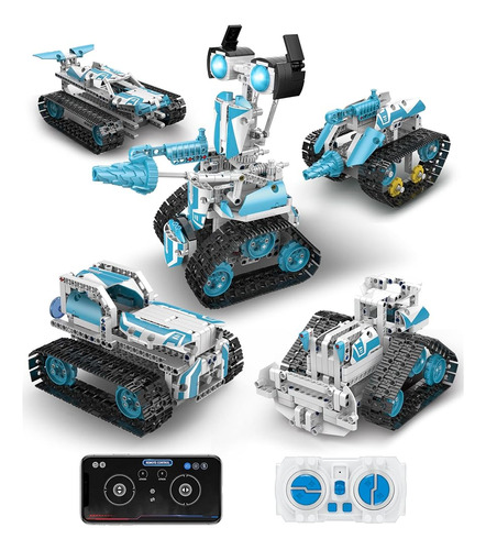 Robot De Control Remoto, Kit De Construcción Rc 5 En 1 Robot