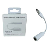 Adaptador Usb Tipo C A Jack 3.5 Audio Para Auricular Común