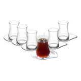 Juego D Vasos Tazas Té Café 170ml +plato 12piezas Turcas Eva