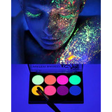 Kit De Pintura Facial Uv Fluorescente, Pintura Corporal