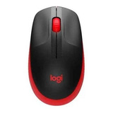 Mouse Logitech M190 Inalambrico Optico Negro/rojo