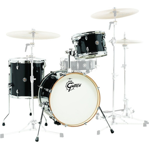 Batería Gretsch Catalina Club Jazz 4 Cuerpos Bombo 18'' Color Piano Black