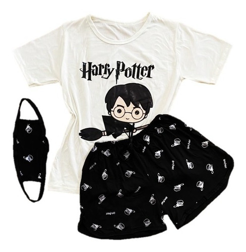 Pijama De Mujer Harry Potter Short Y Blusa (ch-m)