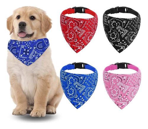 Collar Para Perro Gato Pañuelo Paliacate Varios Tamaños 4pcs