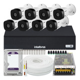 Kit Cftv Intelbras 8 Câmeras Vhl 1120 Mhdx 1008c 1 Tb Purple