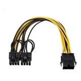 Cable Spliter Pcie 6 Pin Hembra A Dos 8 Pin Macho (6 +2)