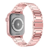 Correa Metálica Compatible Con Apple Watch 42 44 45 Mm