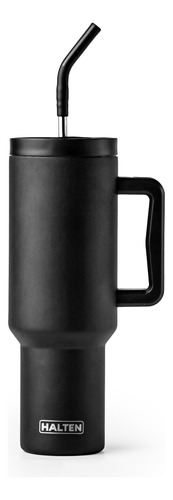 Mug Vaso Térmico Halten Quencher 1,2lts Con Bombilla Negro