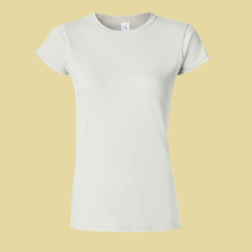 Camiseta Básica Gildan Para Mujer 100% En Algodón Ring Spun