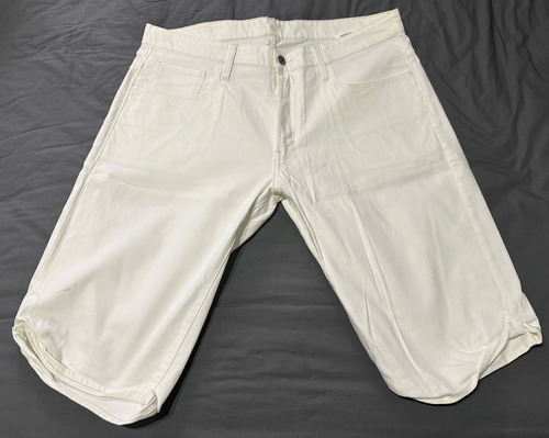 Bermuda De Jean G Star Raw De Hombre - Importada - Blanca