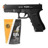 Kit Airsoft Spring Hs-g17 + 1000un Esfera Bolinhas Bbs 0.20g