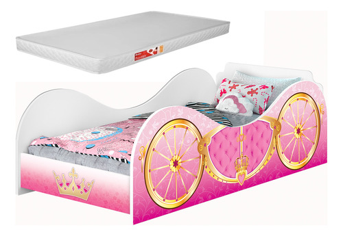 Berço Mini Cama Infantil C/ Personagem P/ Meninas C/ Colchão