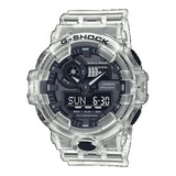 Reloj Casio G-shock Modelo Ga-700 Ske Color De La Correa Transparente Color Del Bisel Transparente Color Del Fondo Negro