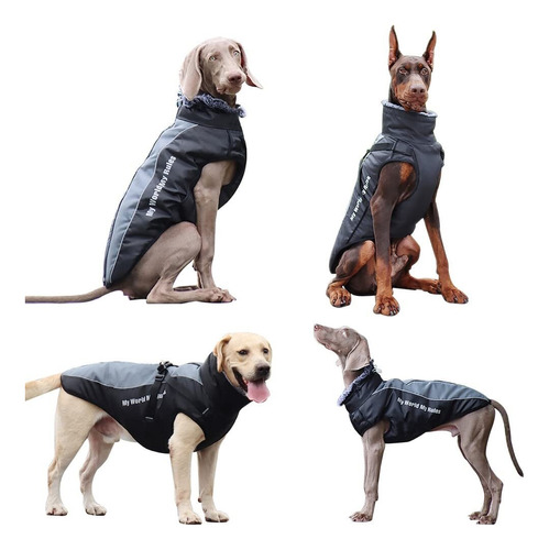 Chaqueta Reflectante Impermeable Perros Grandes Ropa Cálida