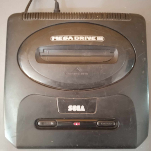 Lote De 2 Console Sega Mega Drive 3 - Preto  Com 10 Jogos Na Memória