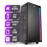 Pc Gamer Mancer, Amd Ryzen 5 4600g, 8gb Ddr4, Ssd 120gb