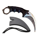 Karambit Silver Spider Cuchillo Caza Quirurgico