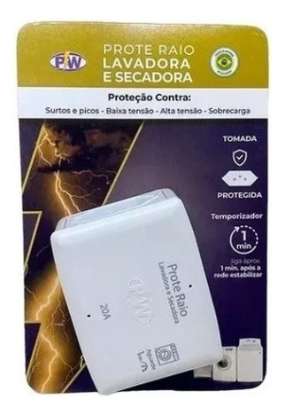 Protetor Contra Surto Pico Queda Para Lava E Seca 127v 20a