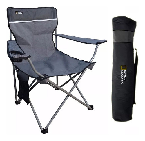 Sillon Camping Director Plegable National Geographic Capitan Color Gris Oscuro