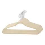 Perchas Beige Afelpadas Antideslizante Slim X10 Vestidor