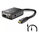 Convertidor Micro Hdmi A Vga 1080p Chapado En Oro Macho A H