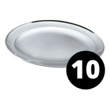 Jogo Cozinha 10 Travessas Oval Inox Funda 45cm Servir