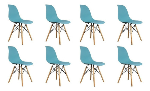 Cadeira Jantar Charles Eames Eiffel Elidy, 8 Unidades 