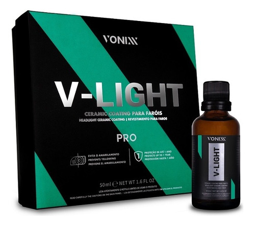 V-light Pro Ceramic Coating Para Faróis 50ml Vonixx
