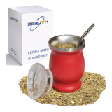 Foco Yerba Mate Gourd, Juego De Tazas De Té De Acero I...