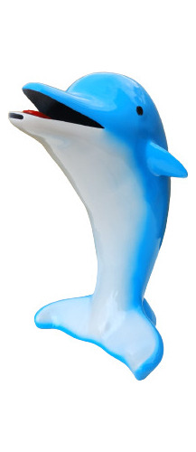 Cascata Golfinho Em Fibra De Vidro ( Azul Claro)