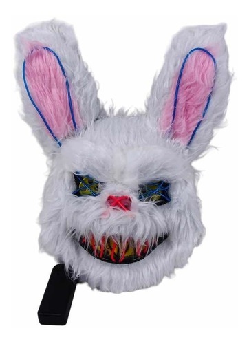 Máscara Original Conejo Led Felpa Sangriento Halloween Vip