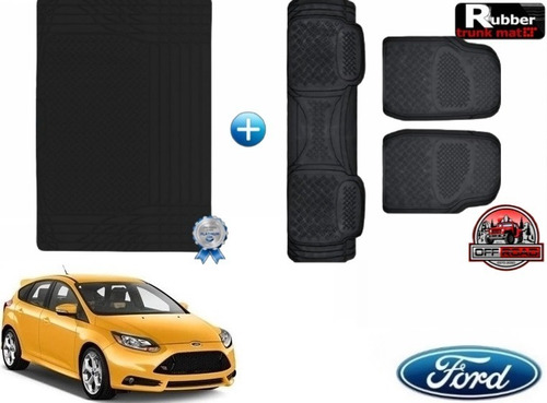 Tapetes 3pz + Tapete Cajuela Rd Ford Focus St 2013 Viejito
