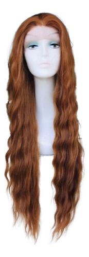 Peruca Orgânica Front Lace Wig Cacheada Ombre Hair Repartição Livre 4x4 + Touca Wig De Brinde