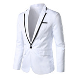 Elegante Chaqueta Tipo Blazer Liso Para Hombre, Negocios, Bo