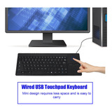 Teclado Usb Con Cable, Puerto Hub, Panel Táctil Integrado, 8