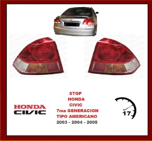 Stop Honda Civic 7ma Generacion Tipo Americano 2003 2004 05 Foto 2