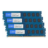 Memoria Ram 16gb Tecmiyo Kit (4x4gb) Ddr3 1333mhz Pc3-10600 Pc3-10600u Non Ecc Unbuffered 1.5v Cl9 2rx8 Dual Rank 240 Pi