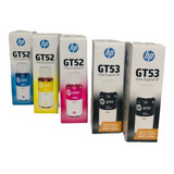 Pack Kit 5 Botellas De Tinta Hp Gt53, Gt52 Bk Y Colores 