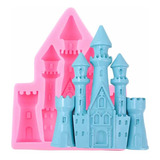 Molde De Silicón Pasta Fondant Castillo Princesas Gde