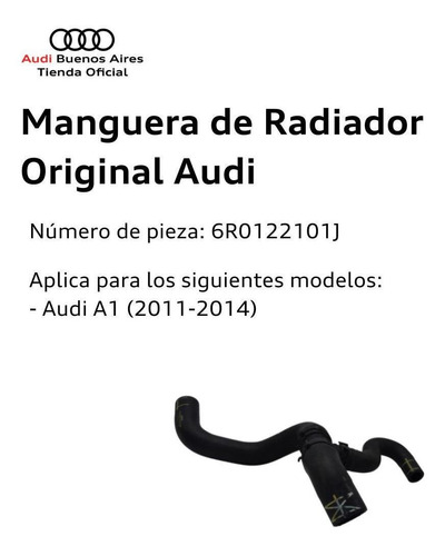 Manguera De Radiador Audi A1 2011 Al 2014 Foto 2