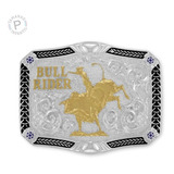 Fivela Country Touro Bull Rider Infantil - Tam P - 12209f Pd