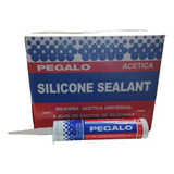 Sellador De Silicona Acetica Pegalo Transparente Caja X 24